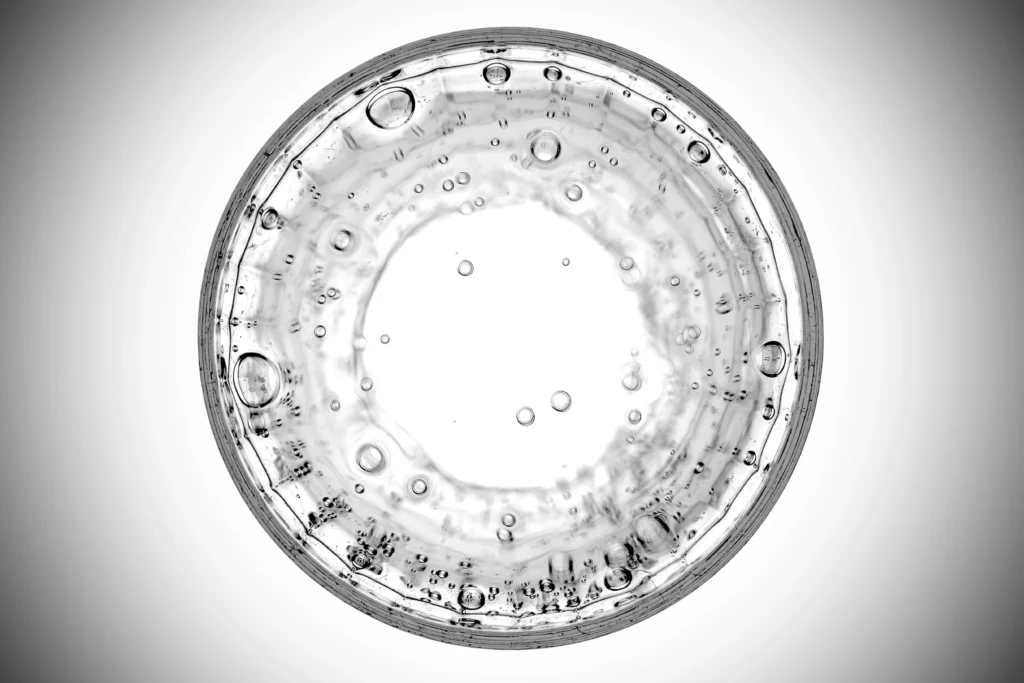 A glass of water