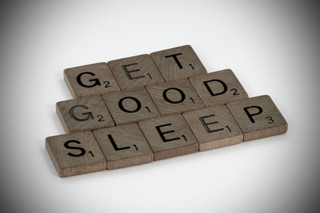 Text: Get good sleep