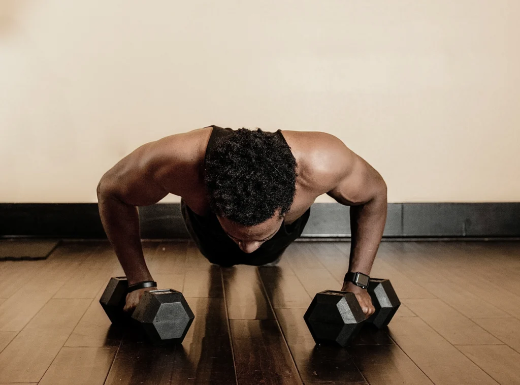 Man doing strength training for balanced muscle development