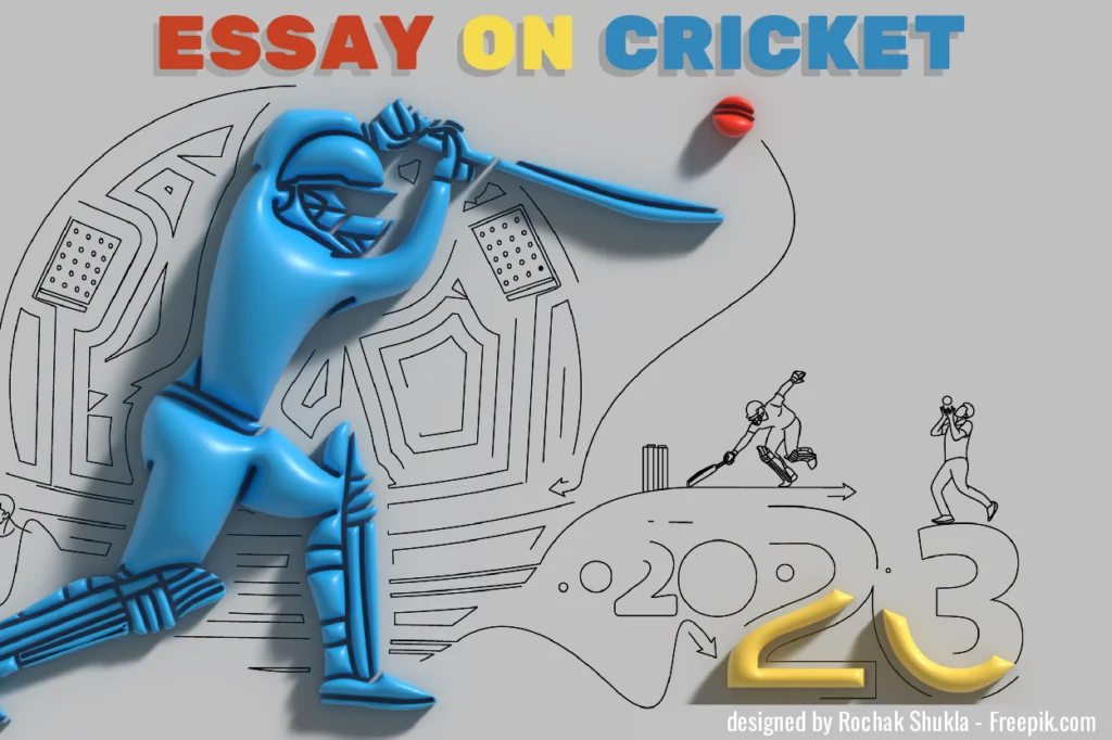 Essay on Cricket: image of a batsman 