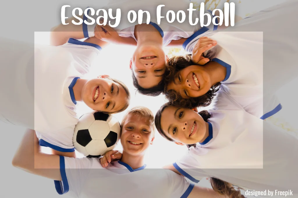 Essay on Football - young players with smile and a ball